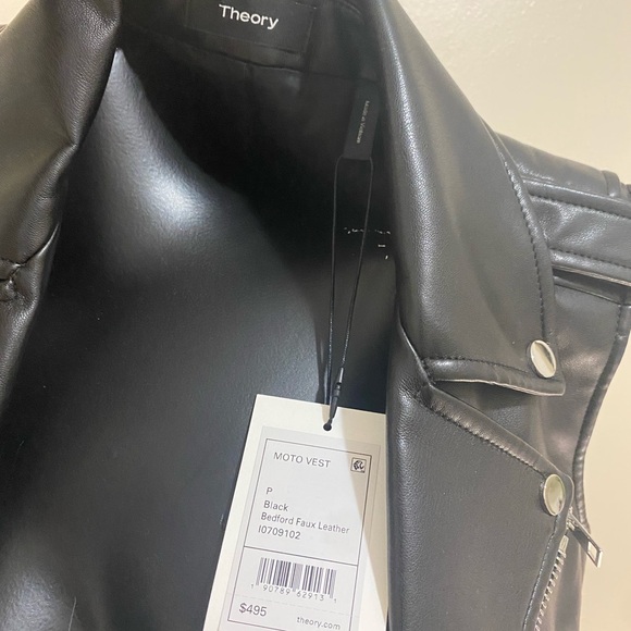 Theory Faux Leather Vest for Women - Picture 2 of 4